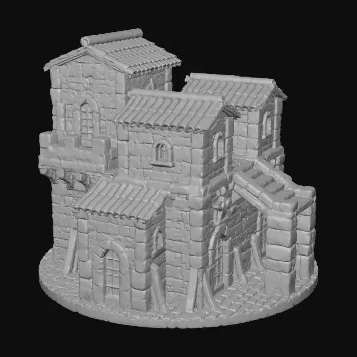 3D model for Mediterranean Stone House Model