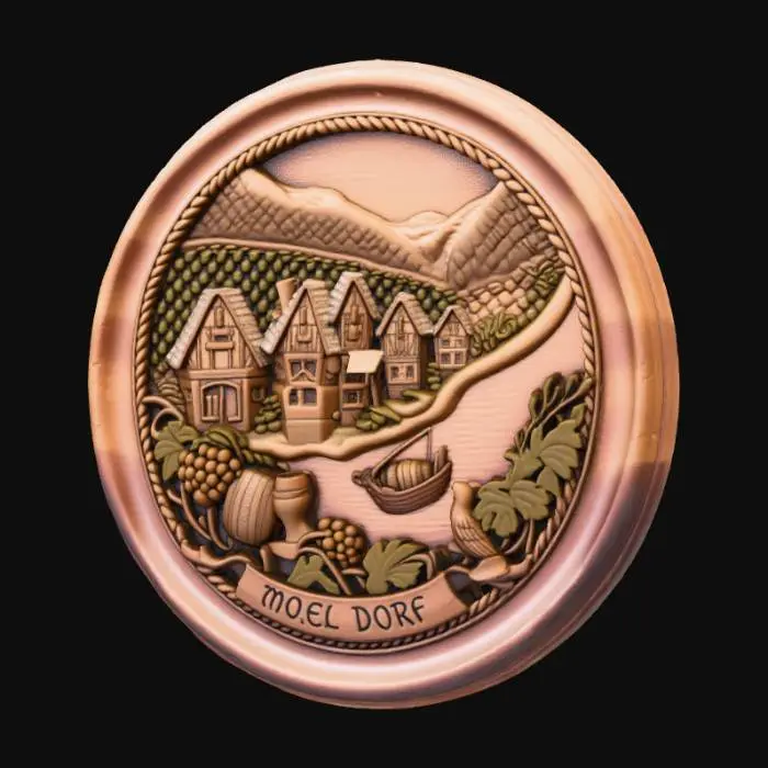 3D model for Wooden Vineyard Village Plaque