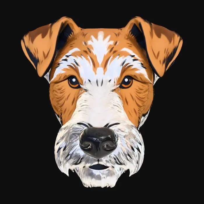 3D model for Wirehaired Terrier Illustration