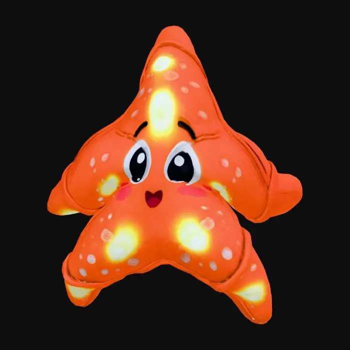 3D model for A Christmas starfish with BIG CUTE eyes, he is glowing with Christmas lights,
t-pose, #Christmas2025#