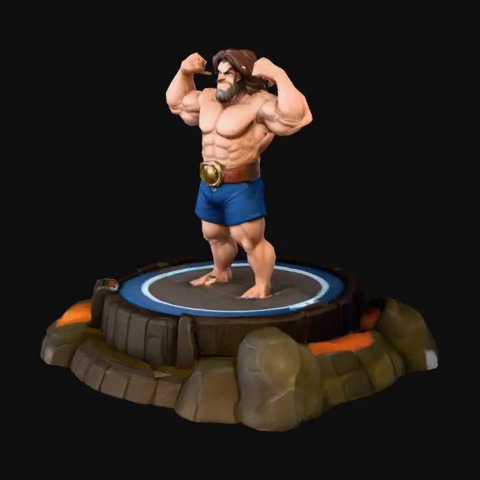 3D model for Champion's Mike 
Pose