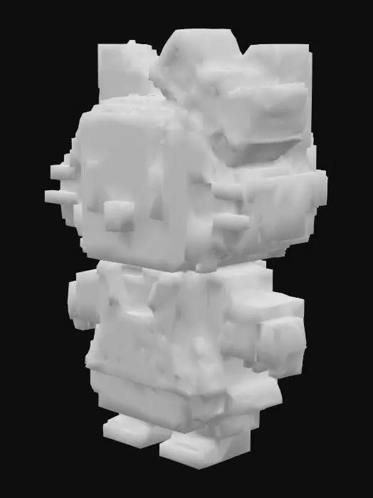 3D model for Blocky Kitty Model, 