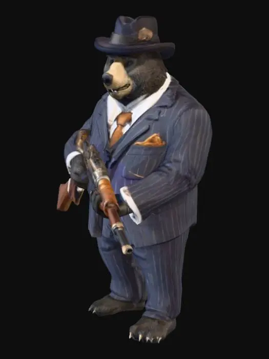 3D model for Gangster Bear