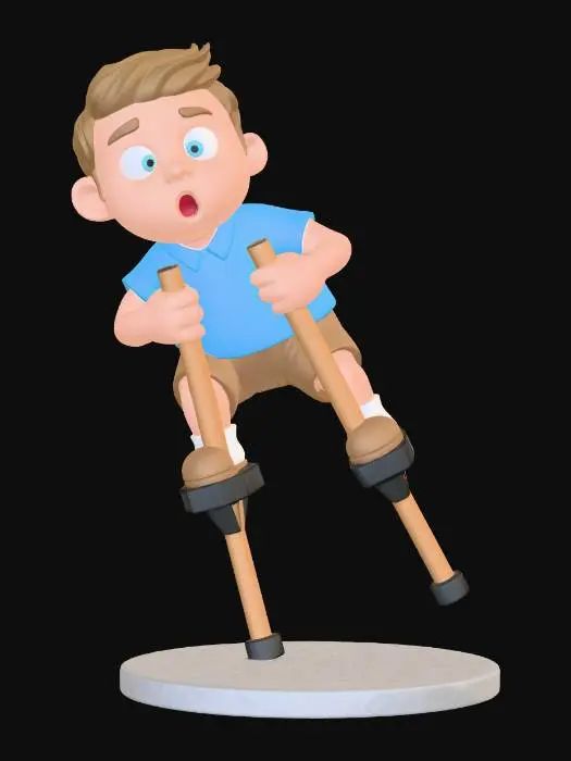 3D model for Surprised Stilt Walker