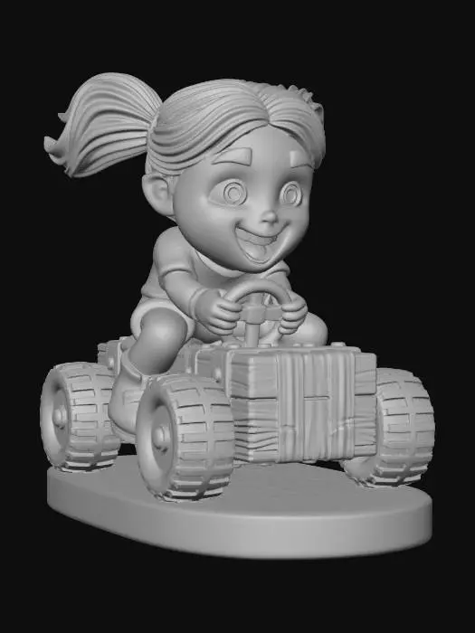 3D model for Wooden Crate Racer