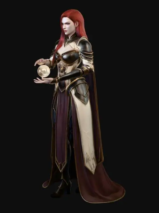 3D model for Crimson Arcanist and the Orb of Light