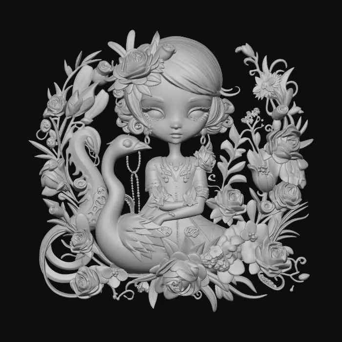 3D model for flamingo flower power