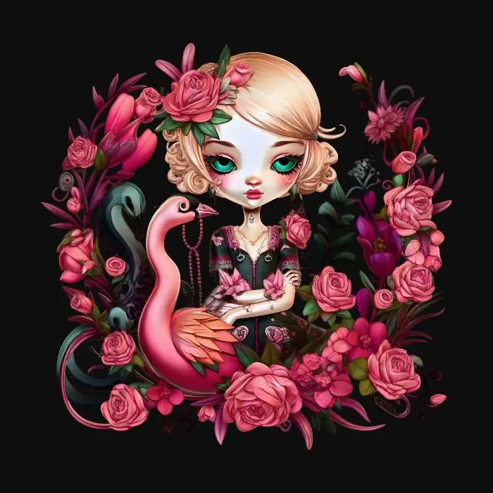 3D model for flamingo flower power