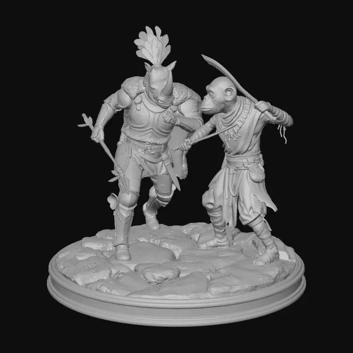 3D model for Masked warriors