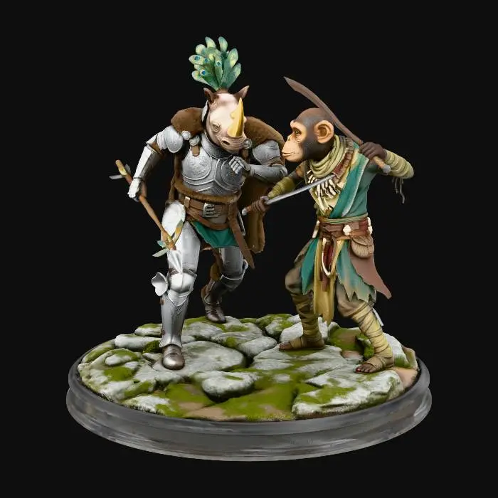 3D model for Masked warriors