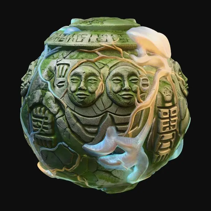 3D model for Ancient Runic Sphere Artifact