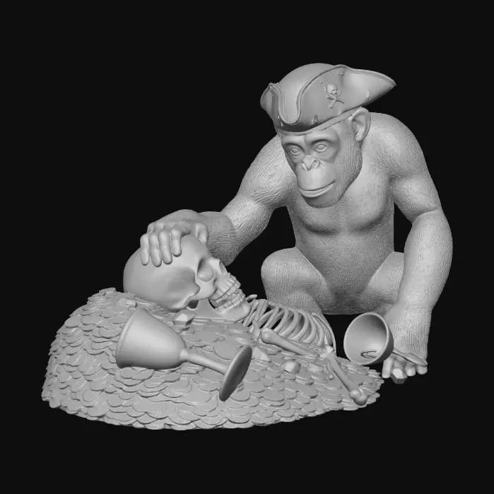 3D model for Pirate Monkey and the Golden Hoard