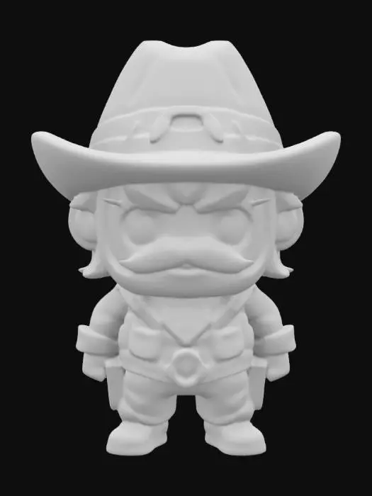 3D model for Ultra detailed figure of Arthur Morgan from Red dead redemption 2. Chibi art style.