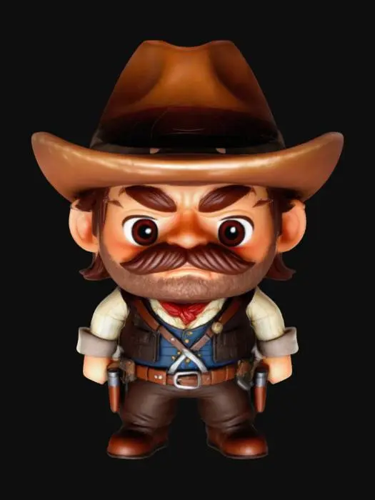 3D model for Ultra detailed figure of Arthur Morgan from Red dead redemption 2. Chibi art style.