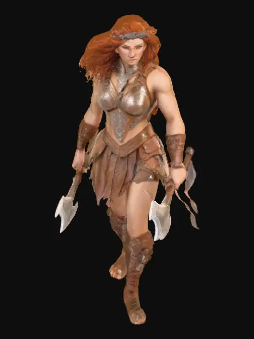 3D model for Warrior of the Rose Forest