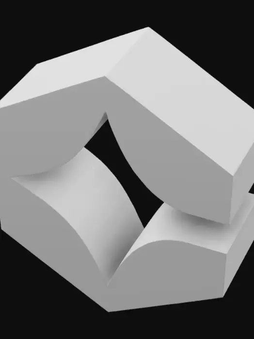 3D model for Hexagonal Starburst Logo