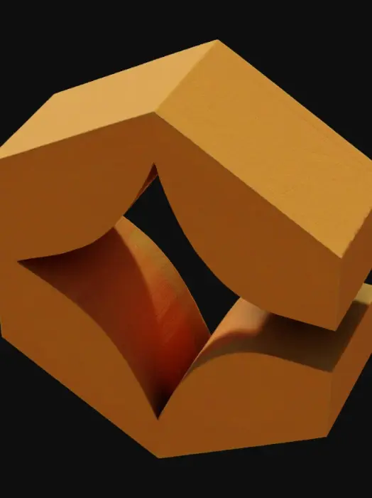 3D model for Hexagonal Starburst Logo