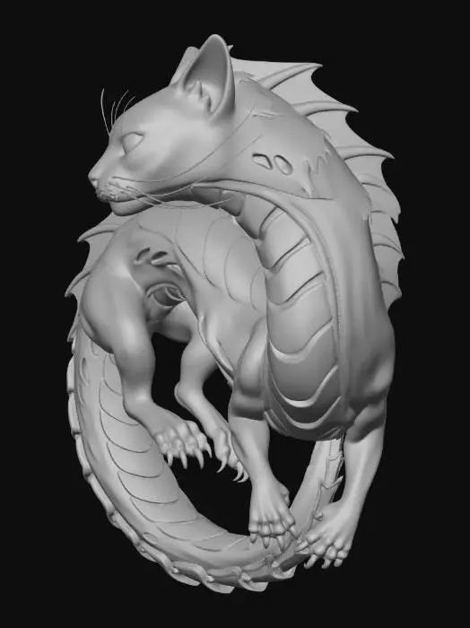 3D model for draco cat sleak design
