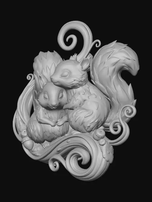3D model for Squirrels and swirls