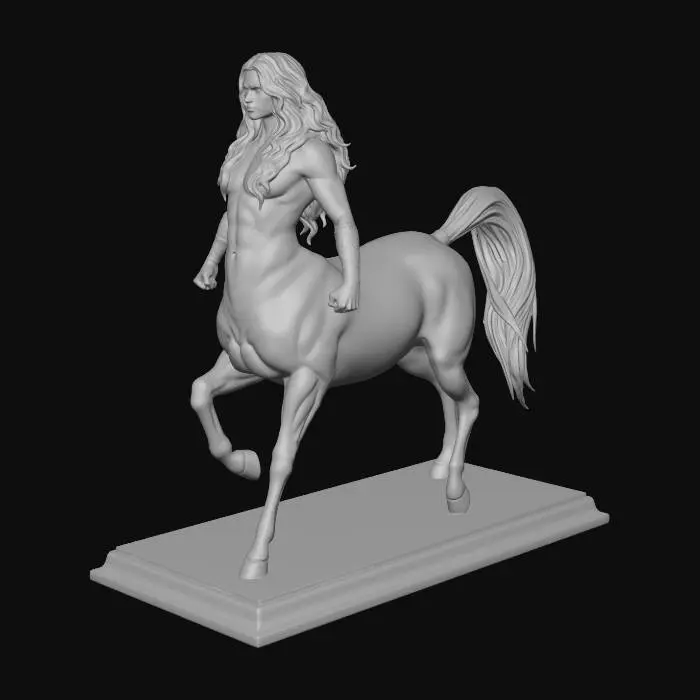 3D model for shirtless female centaur