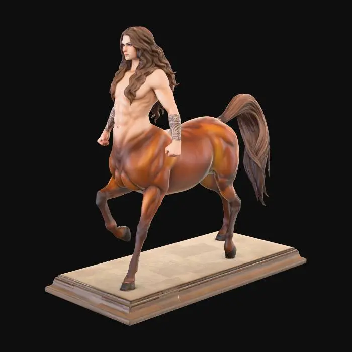 3D model for shirtless female centaur