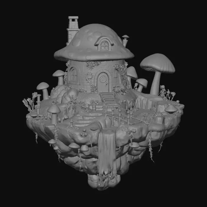 3D model for Floating Mushroom Cottage