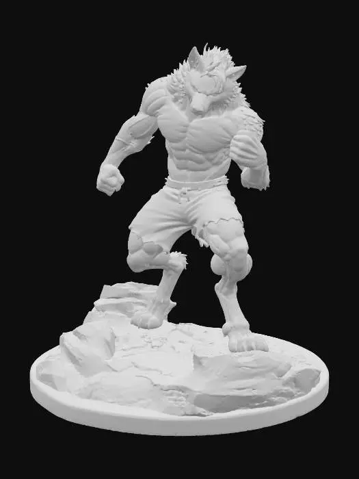 3D model for Werewolf Fighter