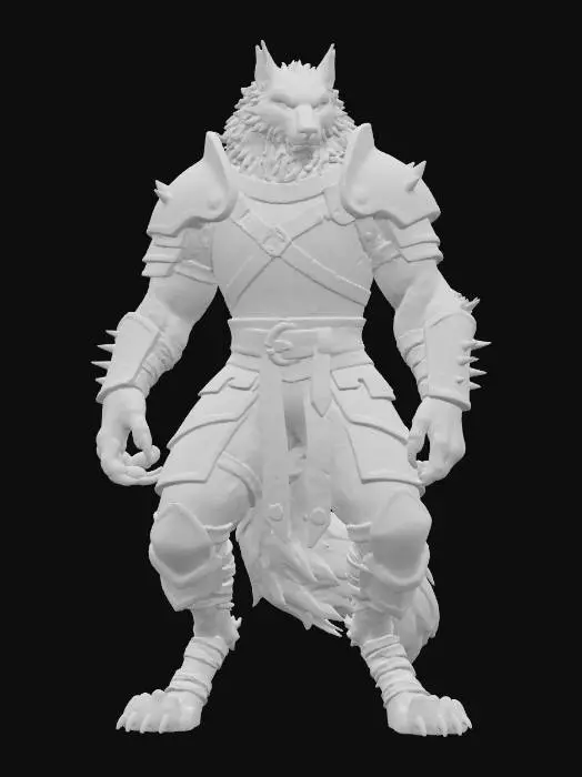 3D model for Werewolf Warrior