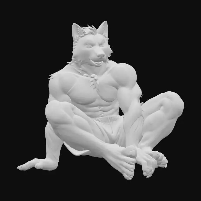 3D model for Furry Husky