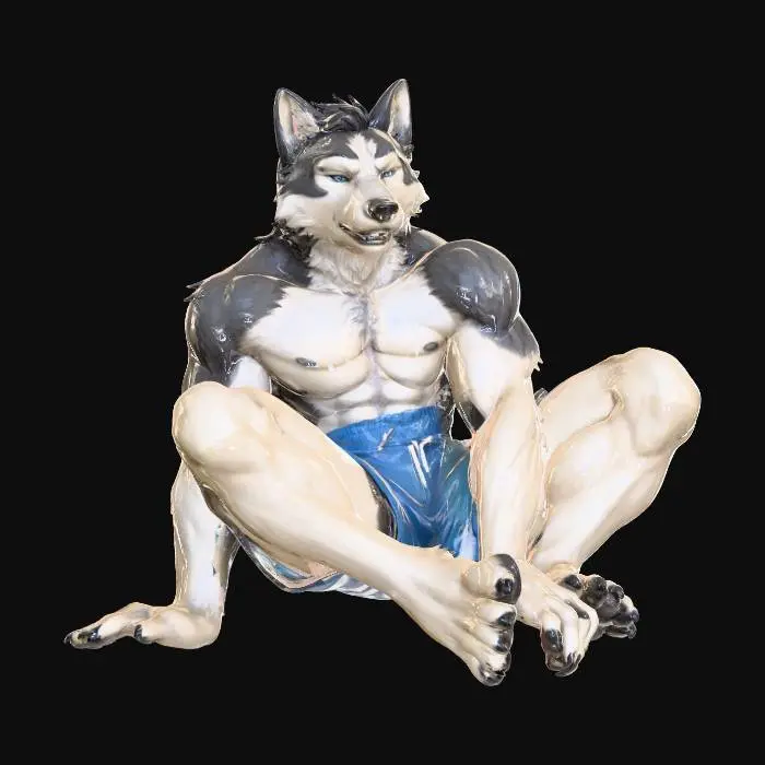 3D model for Furry Husky