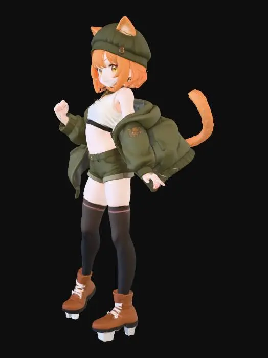 3D model for Cat-Eared Adventurer