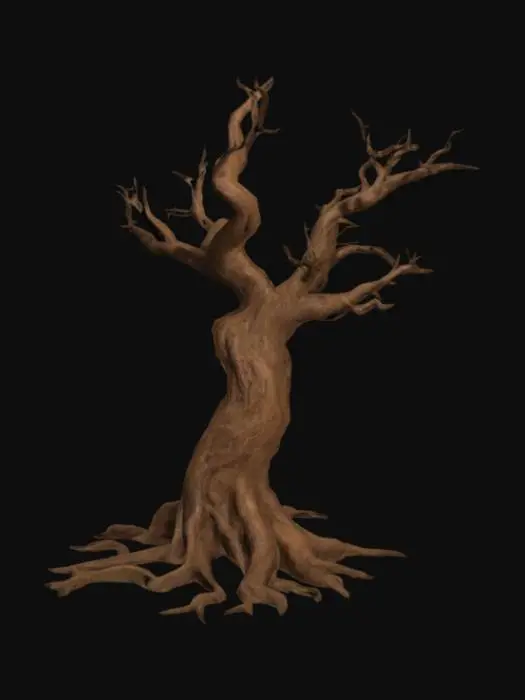 3D model for Gere só o tronco da arvore com bastante galhos, sem folhas