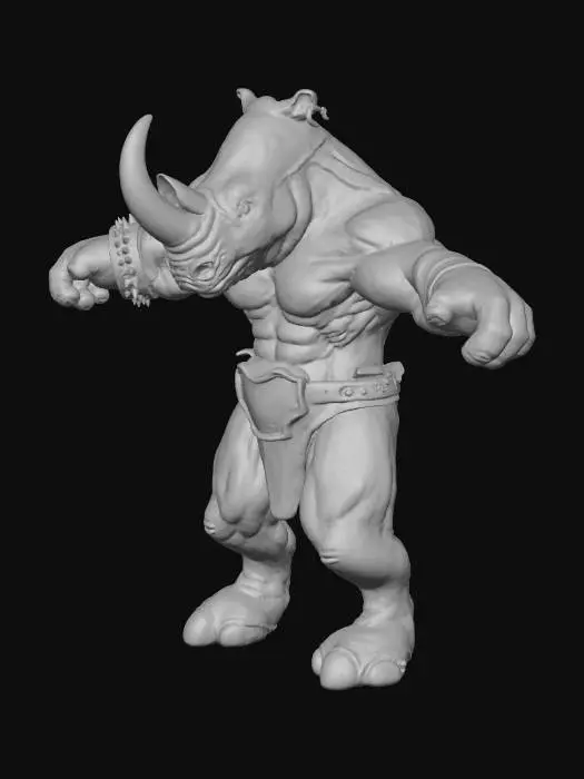 3D model for Rhino Warrior