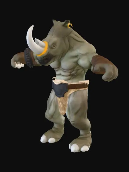 3D model for Rhino Warrior