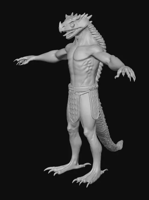 3D model for Lizard Archer Warrior