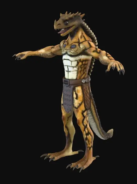 3D model for Lizard Archer Warrior