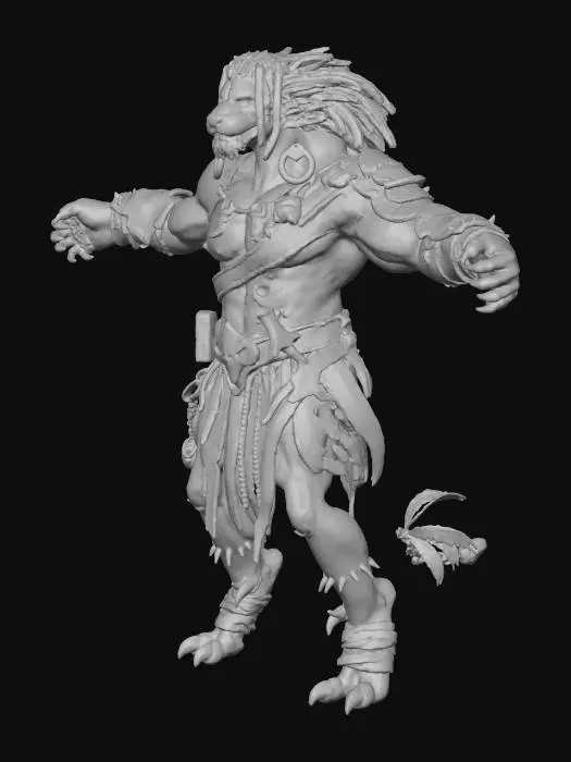 3D model for Lion Warrior