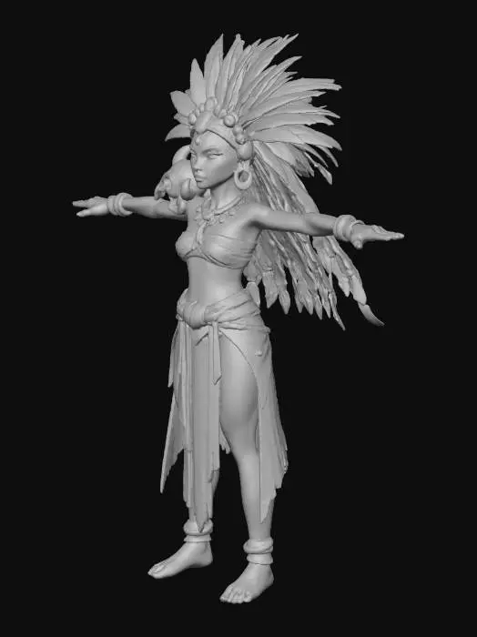 3D model for Desert Shamaness