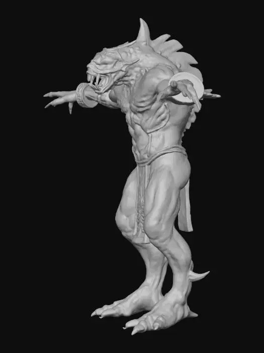 3D model for Werewolf Warrior