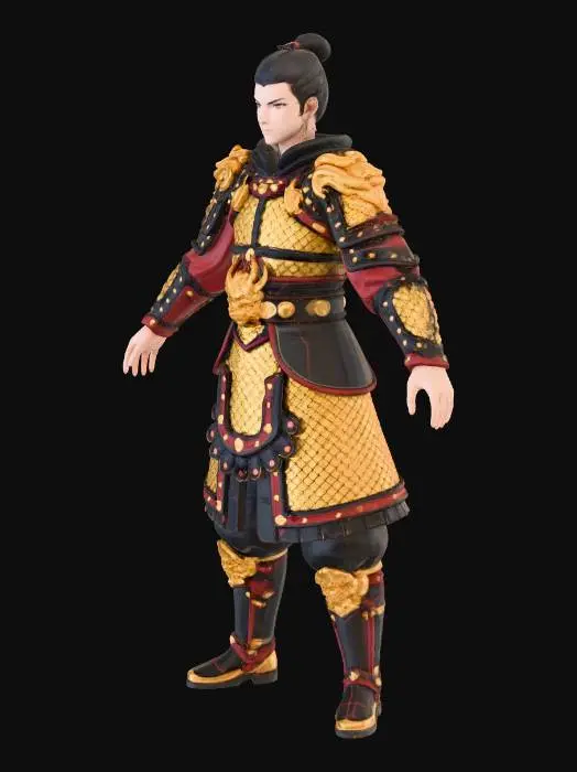 3D model for Golden Dragon Knight