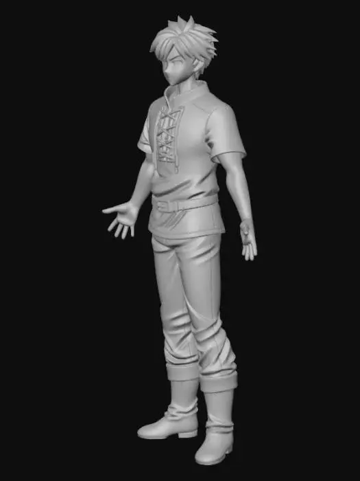 3D model for Adventurous Young Hero