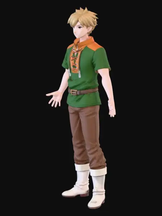 3D model for Adventurous Young Hero