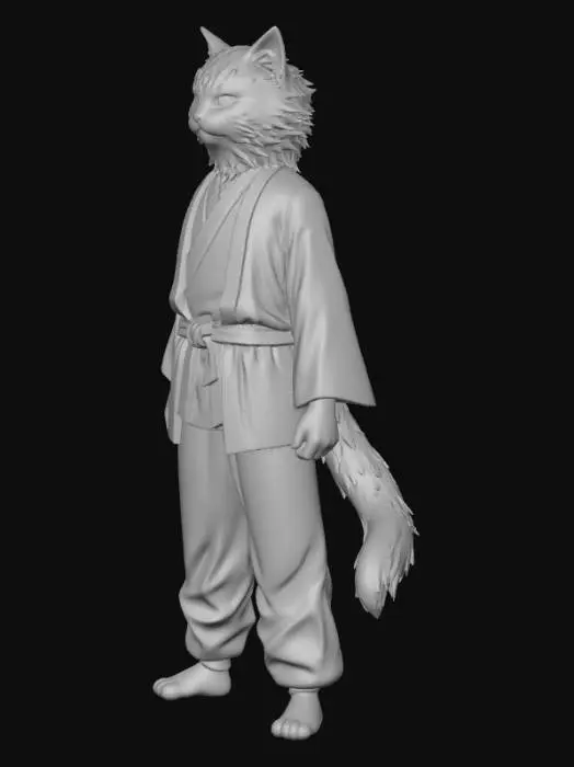 3D model for Zen Cat Monk