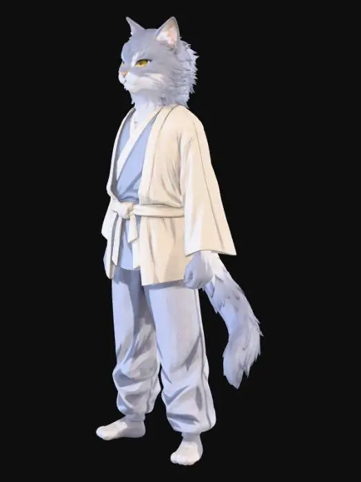 3D model for Zen Cat Monk