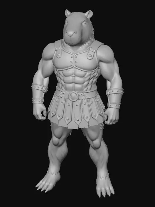 3D model for Ironclad Capybara Warrior