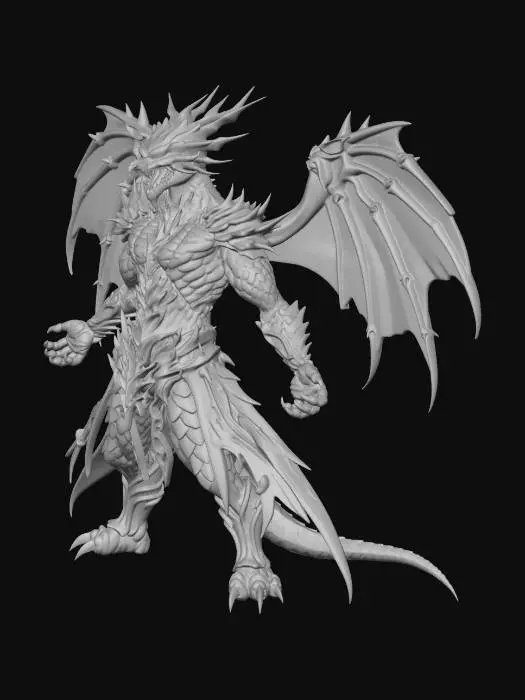 3D model for Obsidian Wyrm Overlord