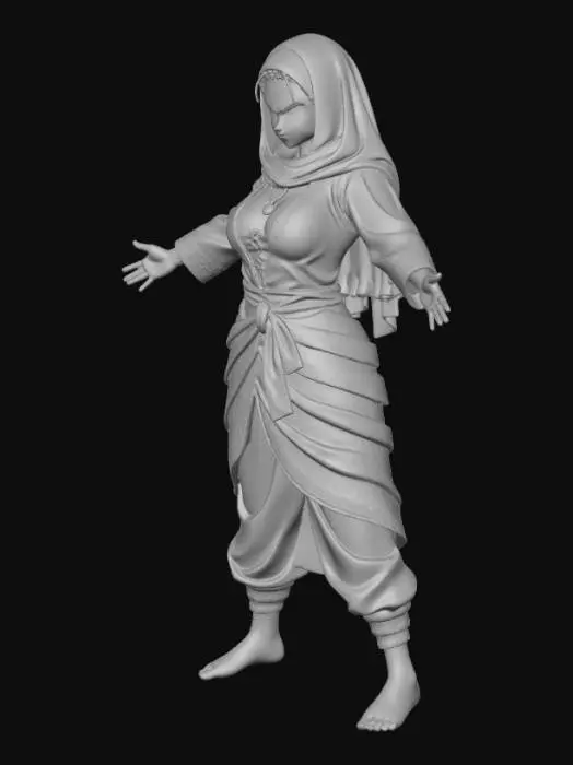 3D model for Midnight Batik Warrior