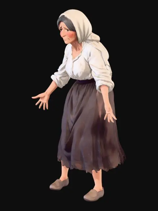 3D model for Weary Peasant Woman