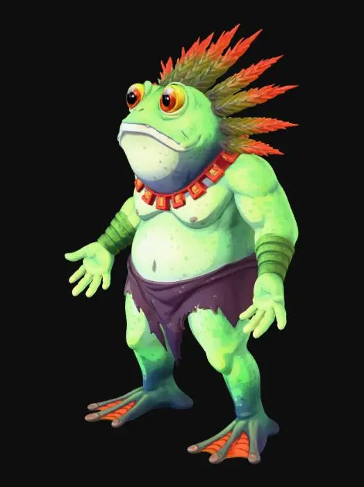 3D model for Feathercrest Shaman Frog