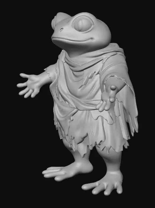 3D model for Ragged Robe Frog